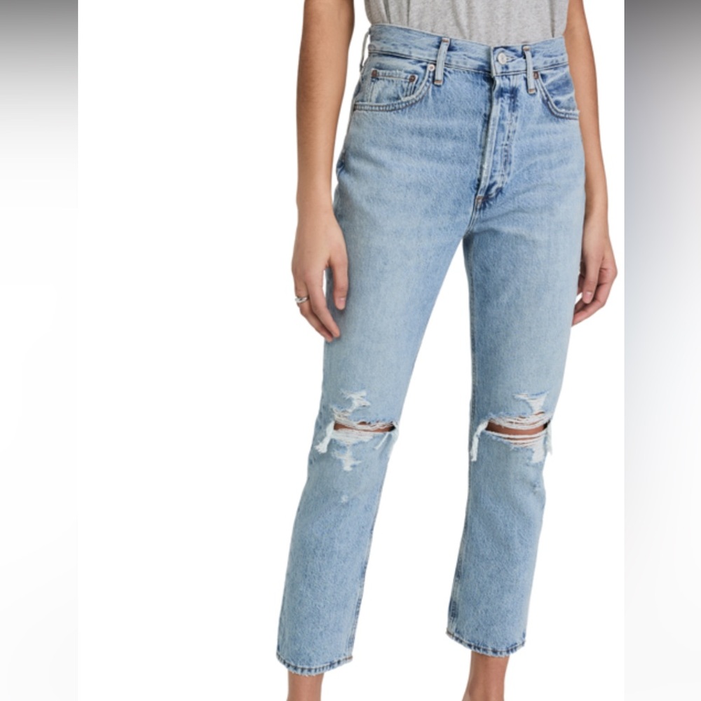 Agolde Riley High Rise Straight Crop